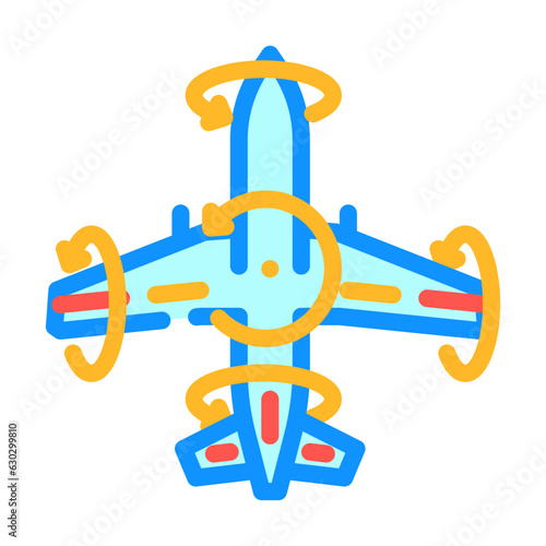 flight control system aeronautical engineer color icon vector. flight control system aeronautical engineer sign. isolated symbol illustration