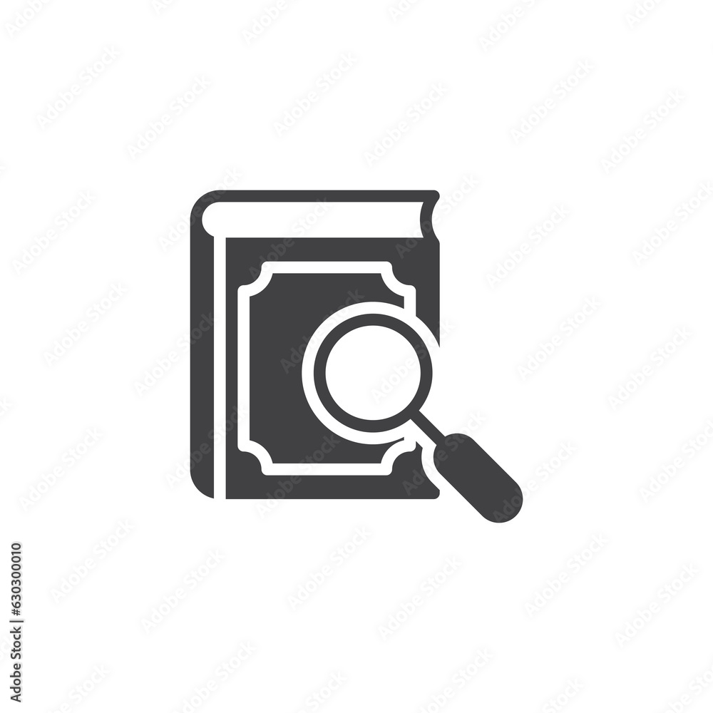Book search vector icon Book search vector icon