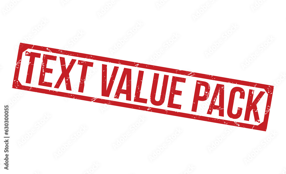 Text value pack Red Rubber Stamp vector design. Text value pack Red Rubber Stamp vector design.