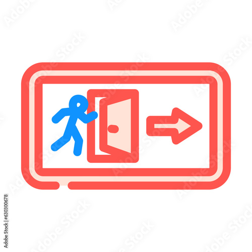 emergency exit alert color icon vector. emergency exit alert sign. isolated symbol illustration