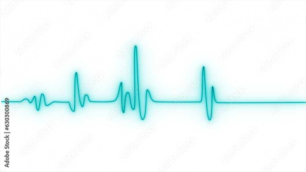 Heartbeat line. Electrocardiogram, ECG - EKG signal Heartbeat line. Electrocardiogram, ECG - EKG signal