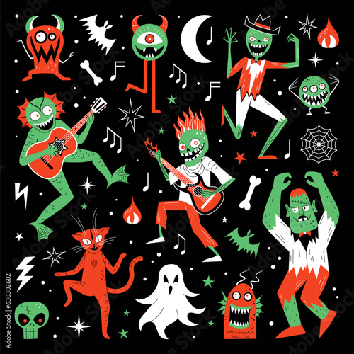 Rocking Monster Mash Halloween Festive Set