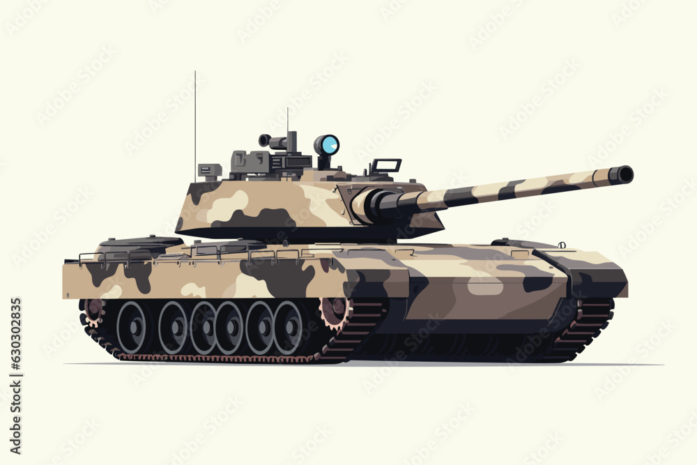 tank vector flat minimalistic asset isolated illustration