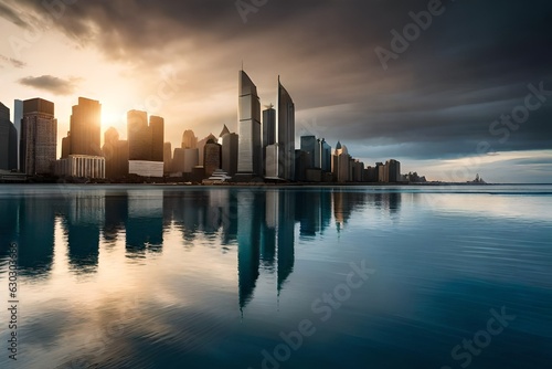 city skyline at sunrise © Muhammad Naeem