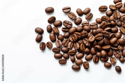Coffee Beans On White Bacgkround