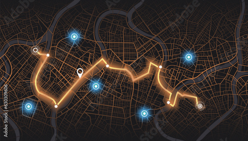 Modern Abstract Map Design: A visually stunning composition of colorful lines and geometric elements, resembling a map. Vector illustration with editable features for seamless customization.