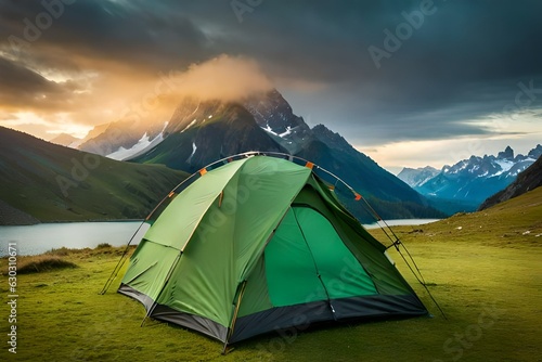 tent in the mountains