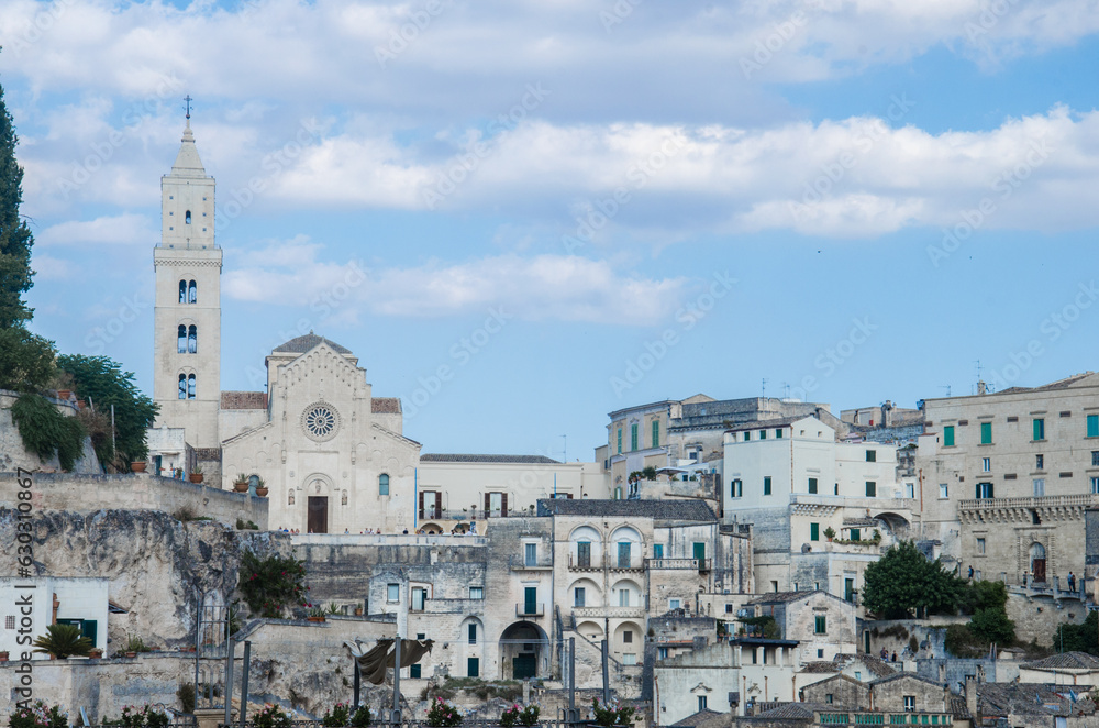 Old town view in Matera, Italy