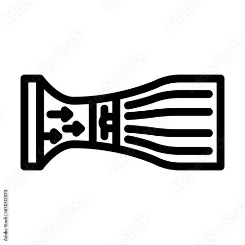 wind tunnel aeronautical engineer line icon vector. wind tunnel aeronautical engineer sign. isolated contour symbol black illustration