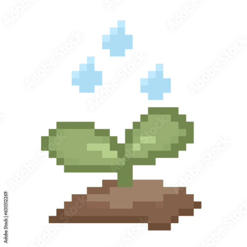 Save world Save energy pixel art, environment ,Earth,global warming,pollution,tree,water,cute,icon ,vector, illustration,hand drawn 