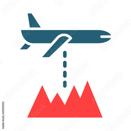 Altitude Glyph Two Color Icon Design