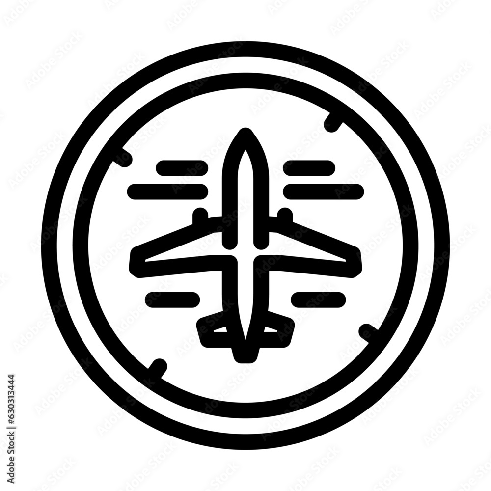 avionics systems aeronautical engineer line icon vector. avionics systems aeronautical engineer sign. isolated contour symbol black illustration - obrazy, fototapety, plakaty 