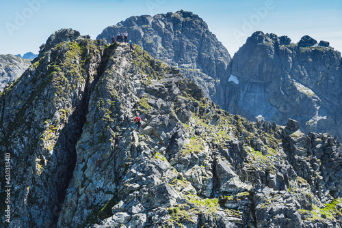 Climbing the top of Granat Poreddc in the Tatra Mountains
