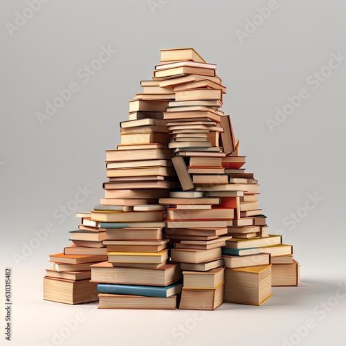 learning concept stack of books
