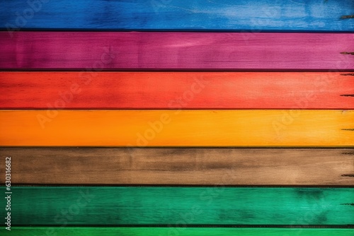 Colorful wood plank wall texture background.