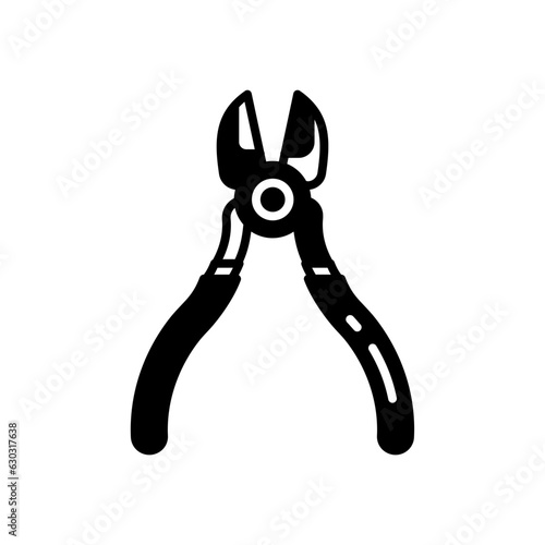 Diagonal Pliers icon in vector. Logotype