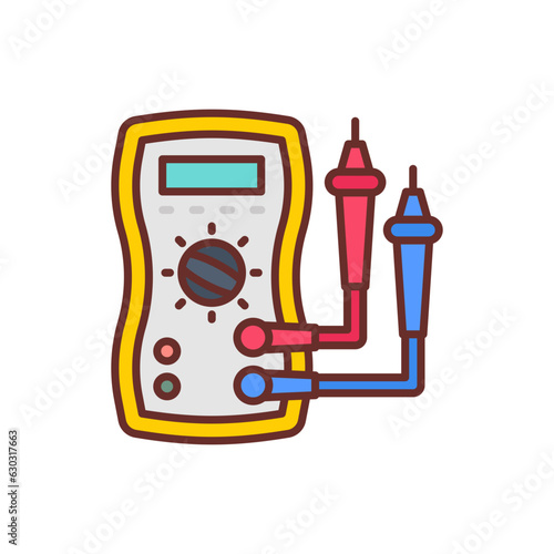 Volt Meter icon in vector. Logotype
