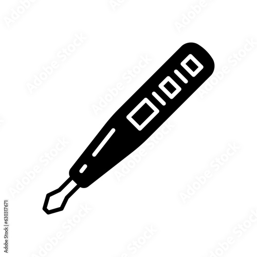 Voltage Tester icon in vector. Logotype photo