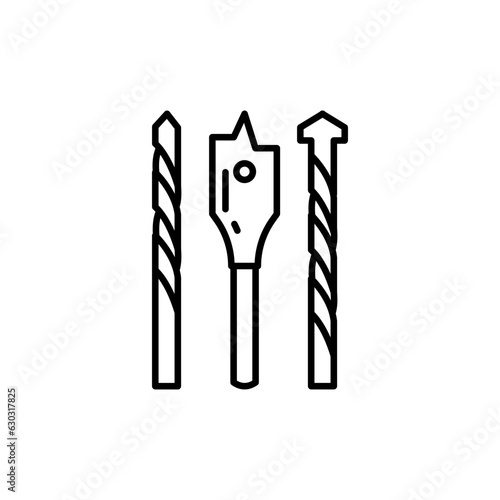 Drill Bits icon in vector. Logotype