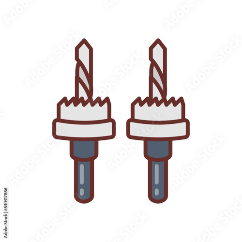 Hole Saw icon in vector. Logotype