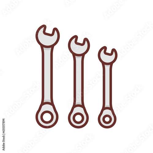 Ratcheting Wrenches icon in vector. Logotype