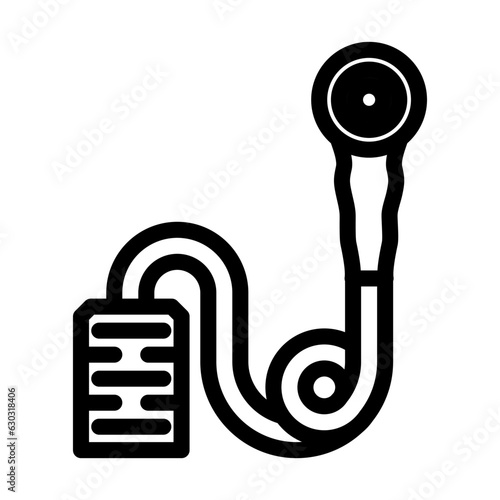portable shower glamping line icon vector. portable shower glamping sign. isolated contour symbol black illustration