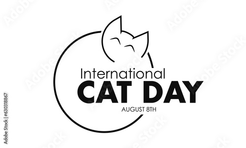 International Cat Day vector design illustration. Animal concept for cat love