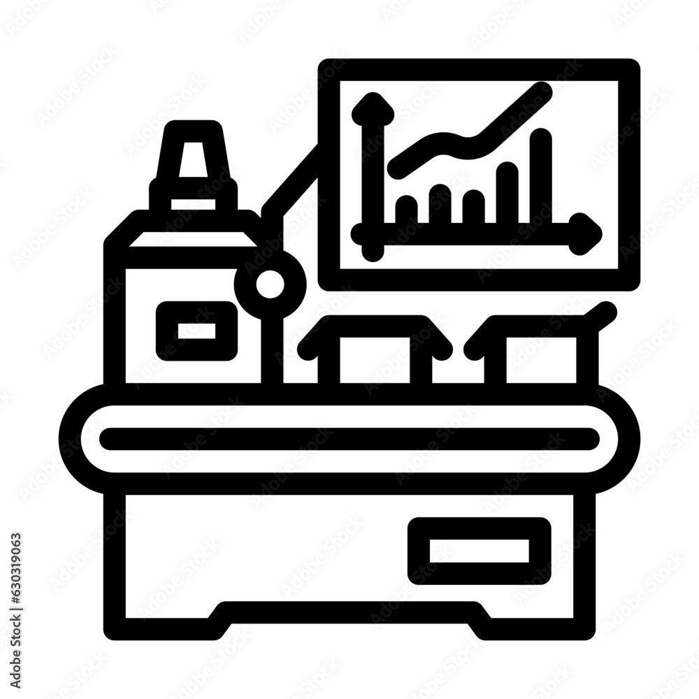 efficiency improvement manufacturing engineer line icon vector. efficiency improvement manufacturing engineer sign. isolated contour symbol black illustration efficiency improvement manufacturing engineer line icon vector. efficiency improvement manufacturing engineer sign. isolated contour symbol black illustration