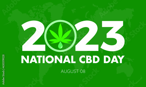 2023 Concept National CBD Day vector design illustration. cannabis health prevention for wellness, relaxation or drug addiction