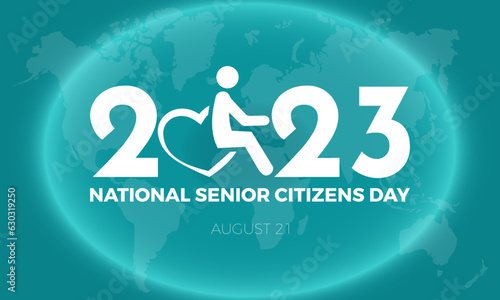 2023 Concept National Senior Citizens Day vector design illustration. Aged Respect concept for retirement, support or medical emergency