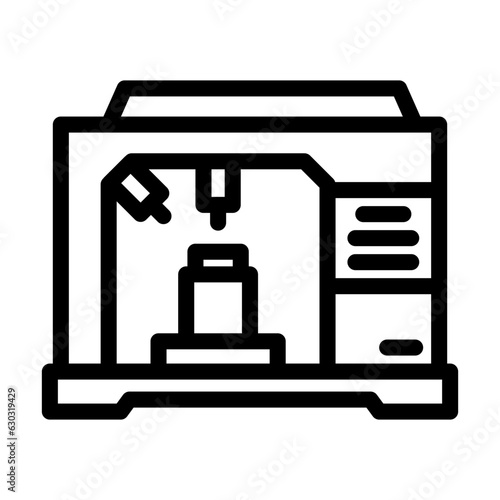 machining center manufacturing engineer line icon vector. machining center manufacturing engineer sign. isolated contour symbol black illustration