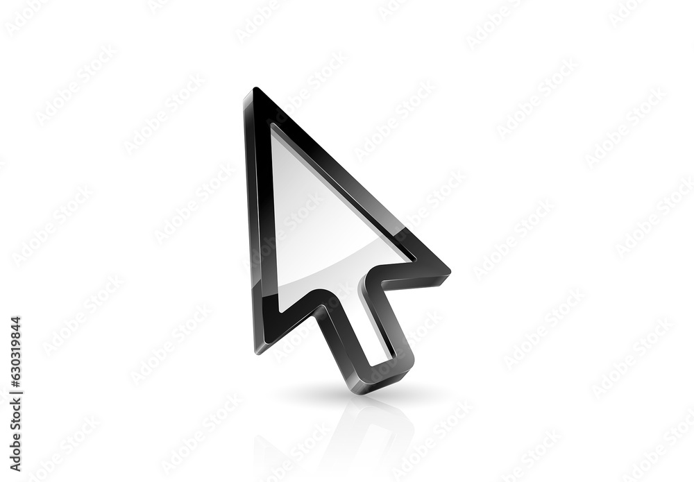 Vector illustration of arrow cursor on white background Stock Template ...