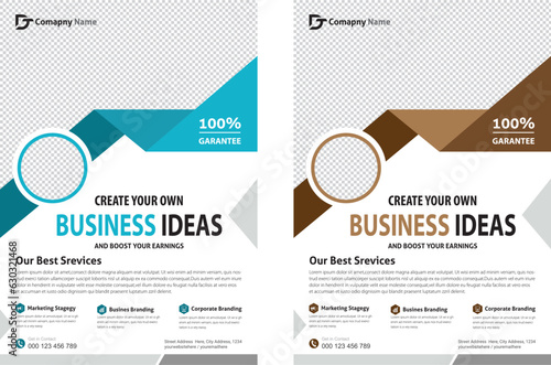 Vector corporate business flyer template 