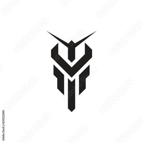 Futuristic robot logo design. mascot and symbol cyborg mask for your illustration. eps 10
