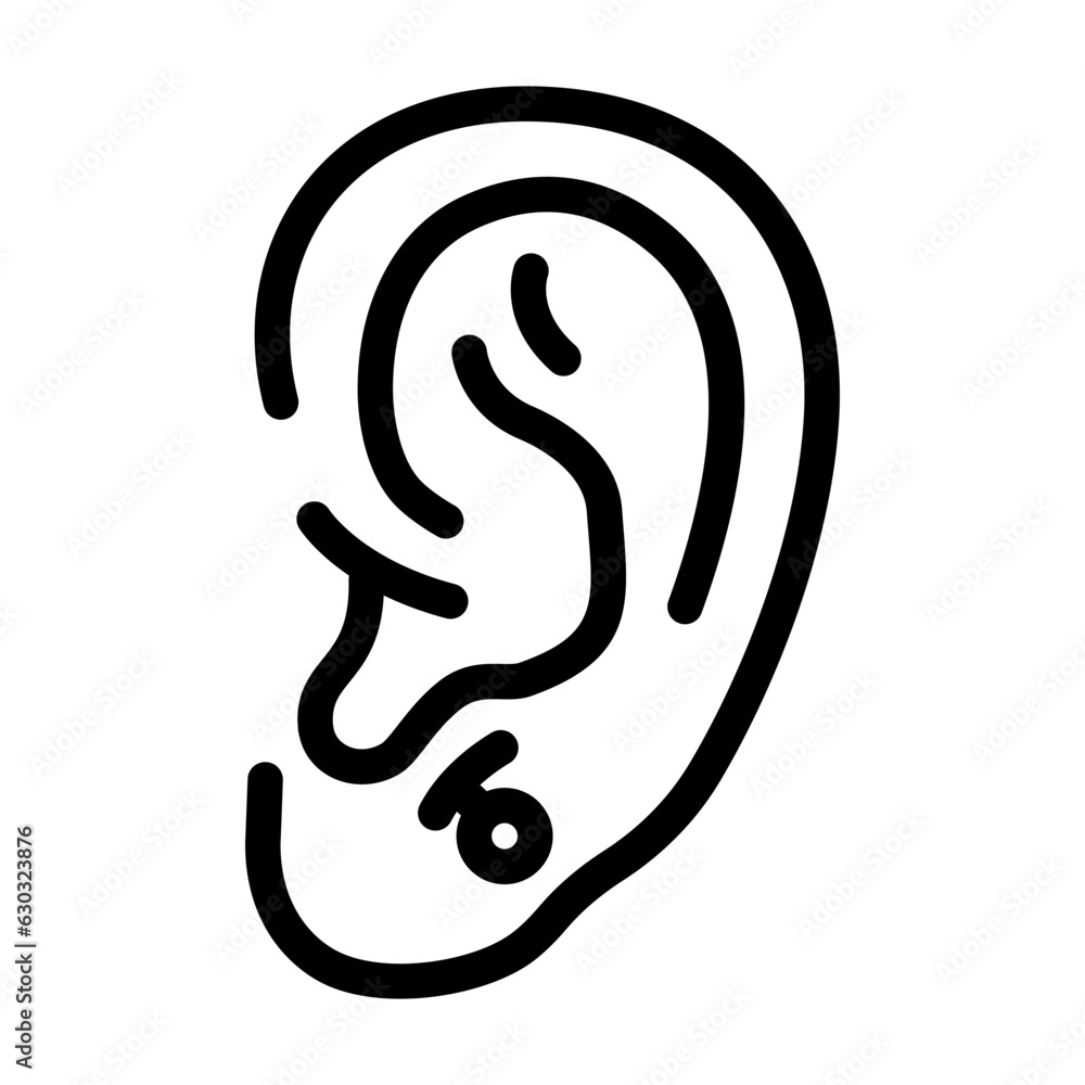 anti tragus piercing earring line icon vector. anti tragus piercing earring sign. isolated contour symbol black illustration anti tragus piercing earring line icon vector. anti tragus piercing earring sign. isolated contour symbol black illustration