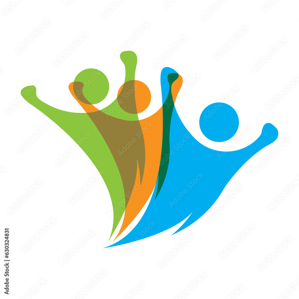 Fototapeta premium People and unity logo symbol icon concept