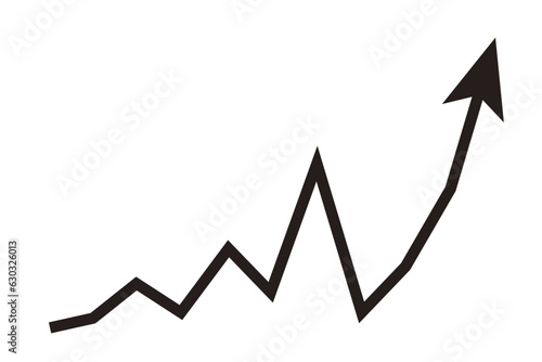 A jagged line that swings up and down.
Stock chart.