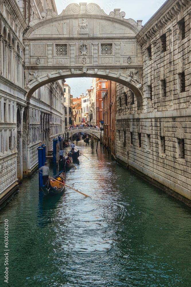Gondolas at the Bridge of Sighs, Venice