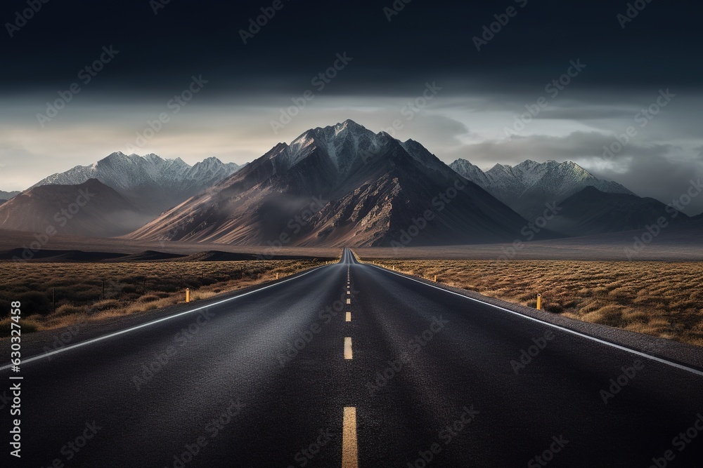 asphalt road in the mountains
