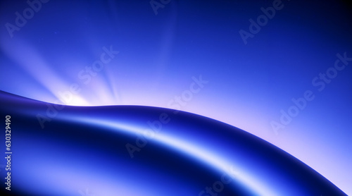 Abstract Blue Wave with White Light Backdrop. Design template