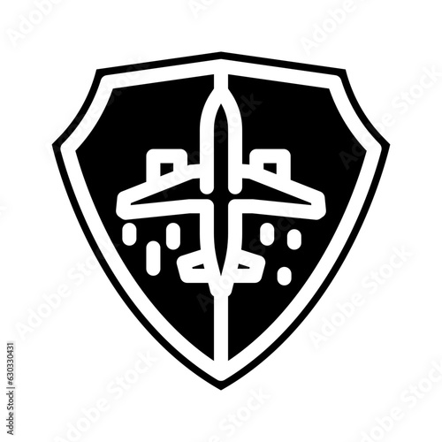 aviation safety aeronautical engineer glyph icon vector. aviation safety aeronautical engineer sign. isolated symbol illustration