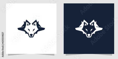 three wolf logo design