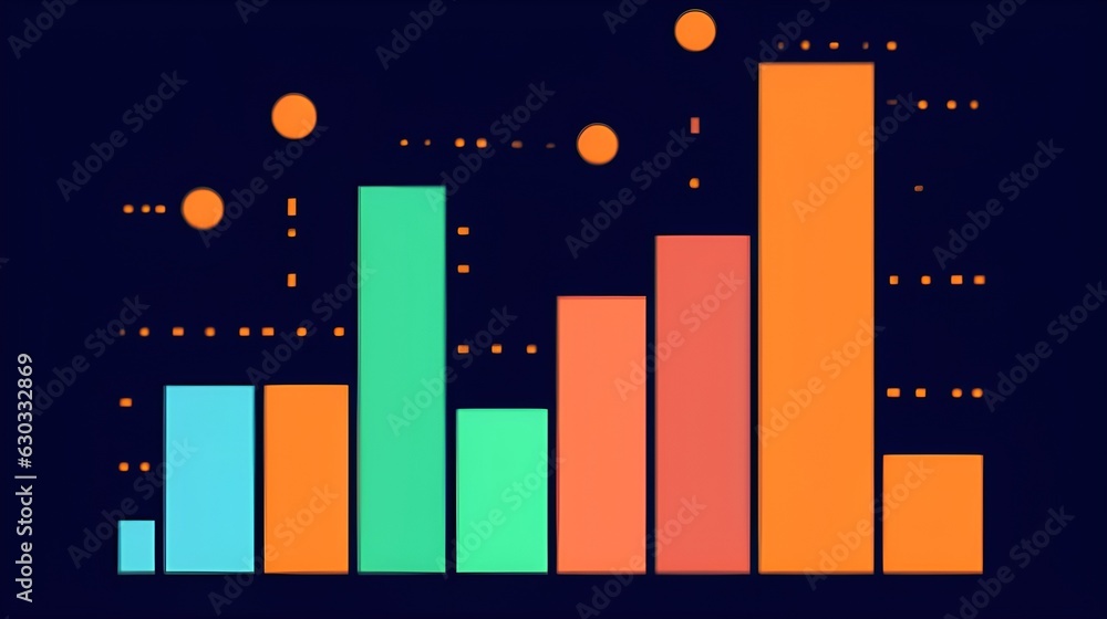 Increasing Graph Multiple Colors, charts climbing, increasing profits, Bar Graph, [Generative AI] 