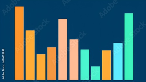 Increasing Graph Multiple Colors  charts climbing  increasing profits  Bar Graph   Generative AI  