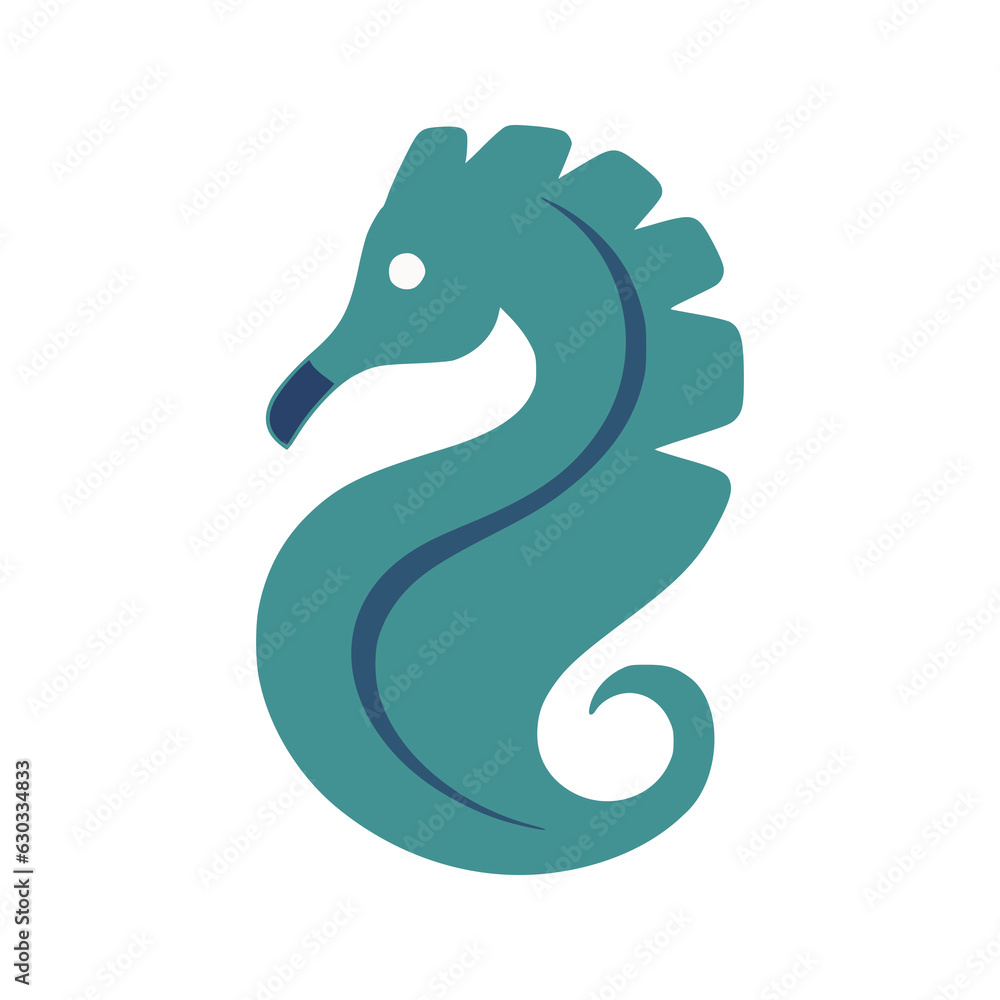 Fototapeta premium simple seahorse wild animal logo vector illustration template design
