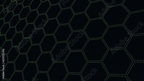 Vibrant lilac hexagons adorned with delicate dots reveals an aesthetically pleasing pattern of perfect symmetry, evoking feelings of joy and colorfulness