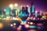 Travel and technology concept. Gps icon on bokeh city background. ai generative