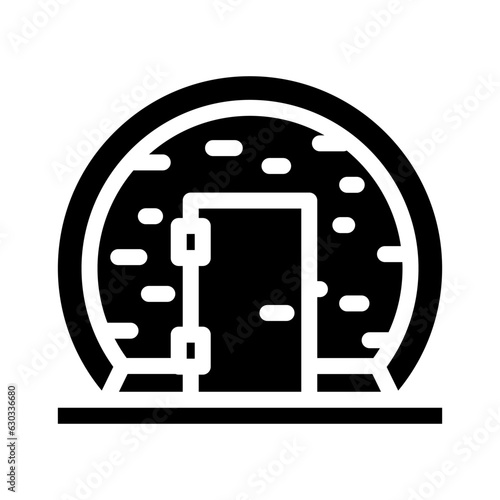 glamping tent comfort glyph icon vector. glamping tent comfort sign. isolated symbol illustration