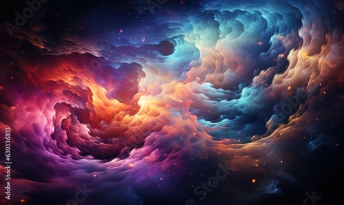 Ridescent sparkle rainbow fairy dust spiral swirl. Glitter shimmer galaxy spin. Magical fantasy star background wallpaper