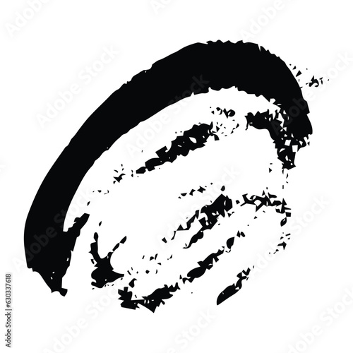 Abstract colorfull brush stroke , grunge brushstroke freehand ink decor, black and white engraved ink art, isolated ink brush stripe illustrtion element